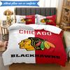 3PCS Blackhawks Artwork Bedding Set,Including 1pc Duvet Cover And 2pcs Pillowcases Perfect for Bedroom, Dormitory, Fan Christmas gift