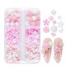 6 Grids Flowers Nail Charm Resin Heart Nails Art Charms Nails Art Decoration Beautiful Nail Supplies for Acrylic Nails