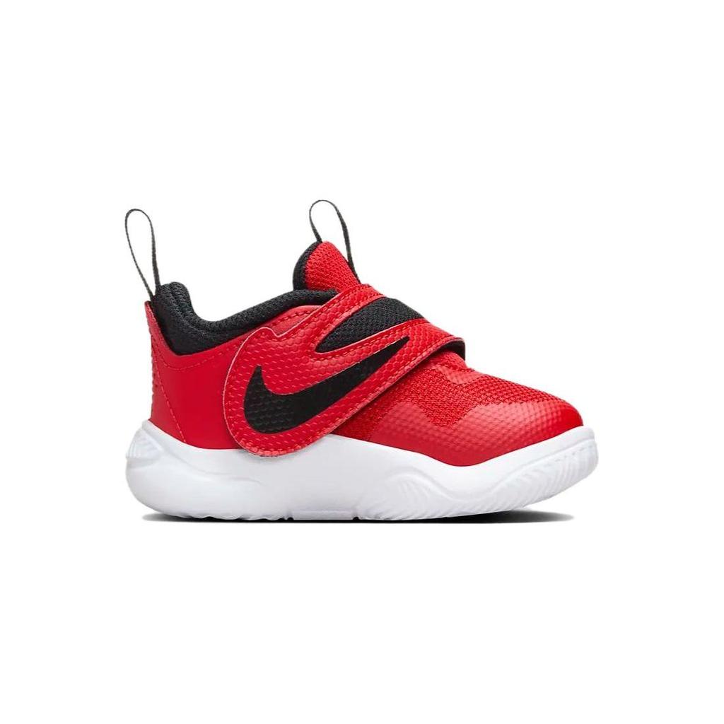 Nike Team Hustle D11 TD University Red Baby Sneakers White Black DV8995-602