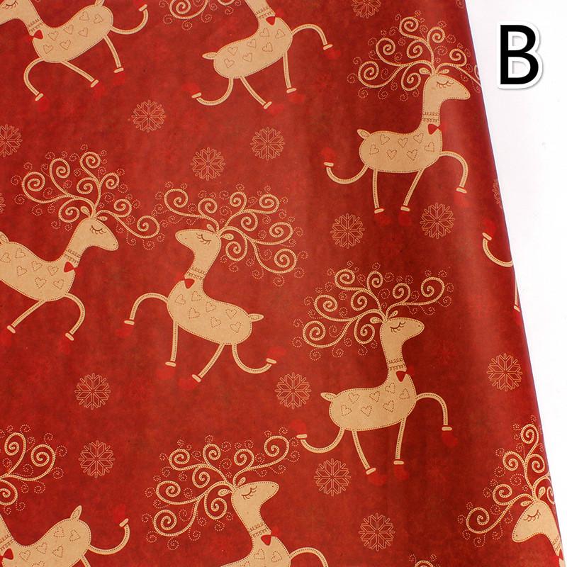 1 рулоны в стиле ретро, рождественская подарочная упаковка, бумага, дерево, снежинка, праздничная рождественская упаковка, декор
