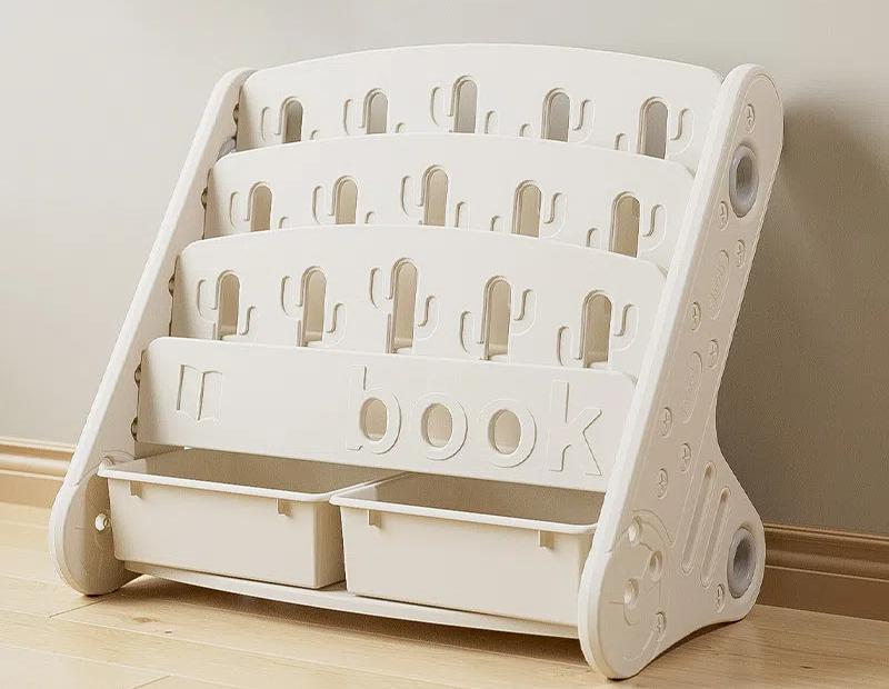 Детская книжная полка для дома, спальни, детская полка для хранения игрушек и детских книг с картинками, органайзер для закусок и мелочей, напольная стойка