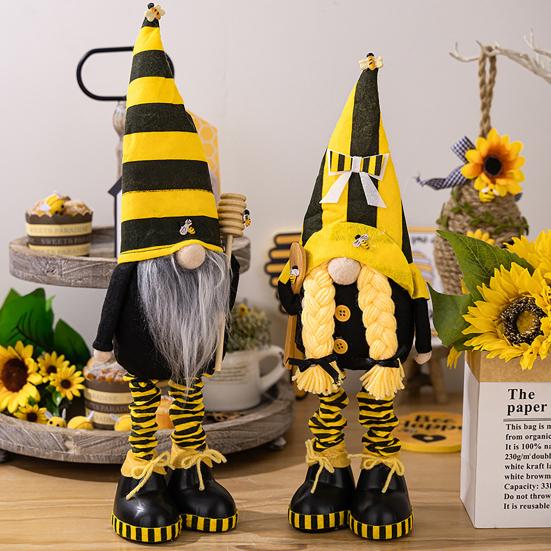 Полосатый принт, кукла гном, элемент дня пчелы, безликий орнамент эльфа, обувь, фигурка гнома, тканевая кукла, домашний декор