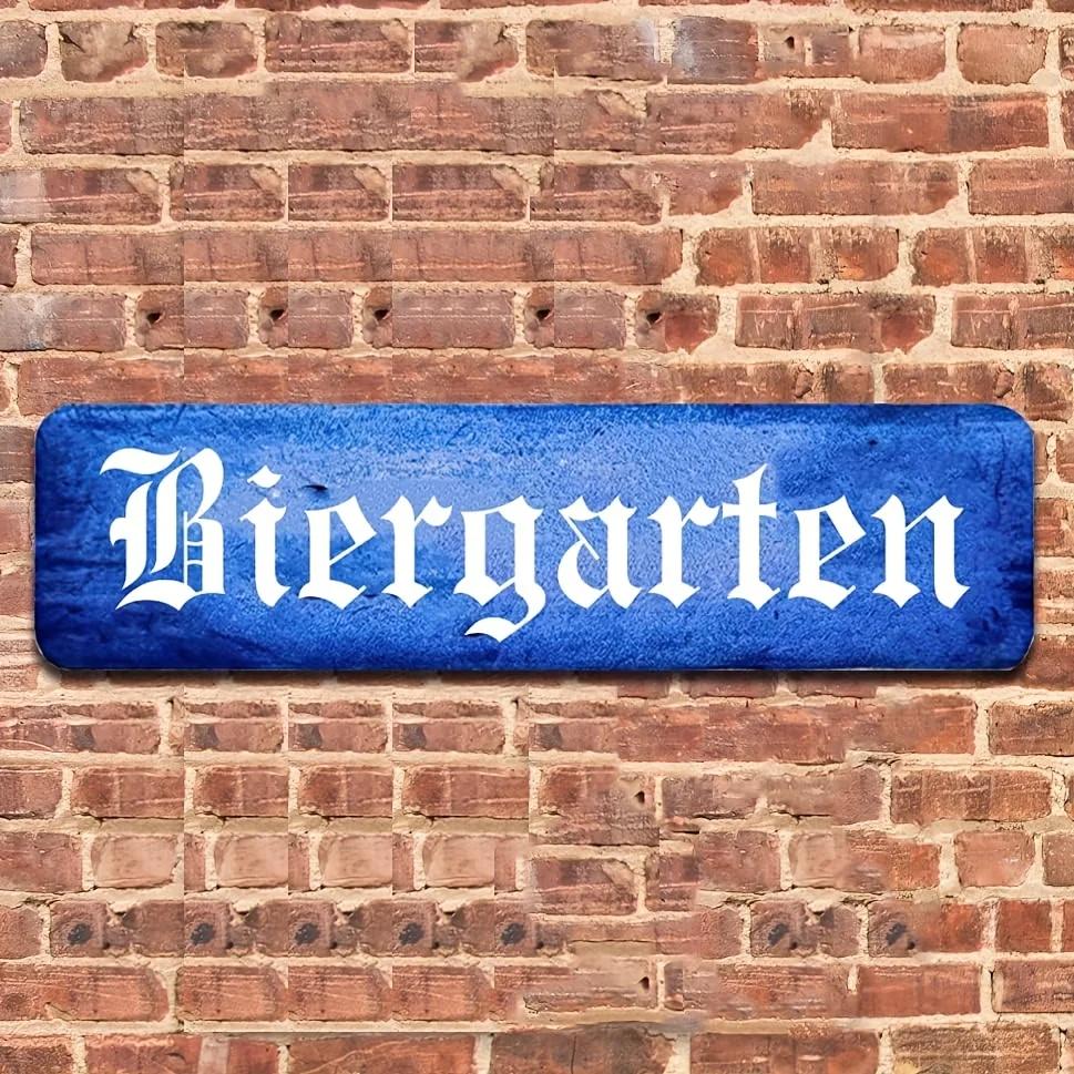 Немецкая металлическая вывеска для пивного сада Biergarten, алюминиевая вывеска Blue Bar Brewery Pub Hall, декоративная табличка Drinker Restaurant,