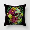 Colorful Skull Fashion Set Decorative Printing Square Pillowcase Car Sofa  Cushion Cover 45*45cm Home Improvement