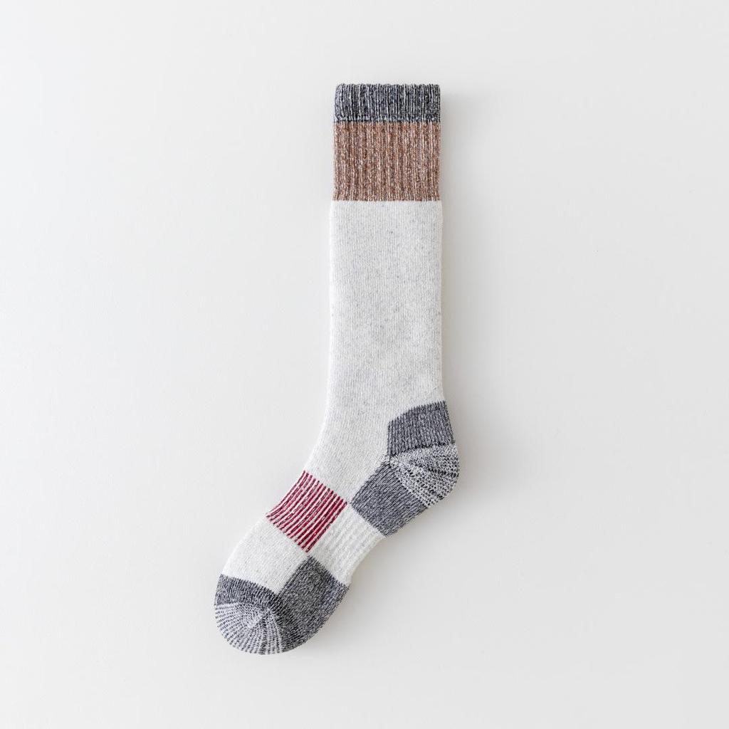 Носки из мериносовой шерсти выше колена для активного отдыха и катания на лыжах: Толстые махровые длинные зимние носки для хайкинга для мужчин и женщин