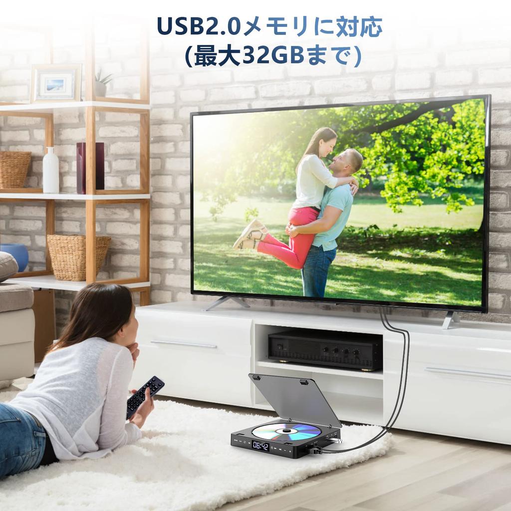 DVD-плеер Gueray Оснащен разъемом HDMI Разрешение до 1080P Не занимает места Совместим с воспроизведением компакт-дисков Случайный повтор воспроизведения