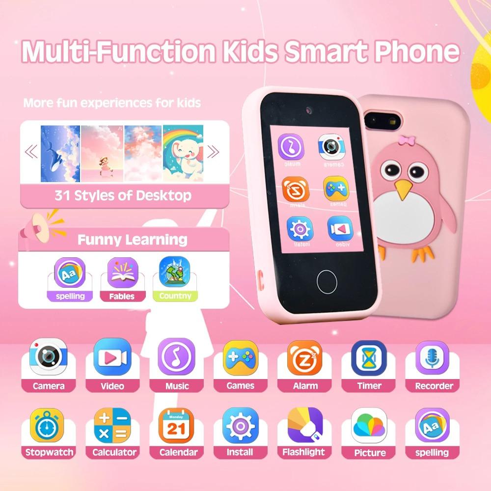 Детский телефон Обучающие игрушки MP3-плеер Игры Музыкальная игрушка Детский мобиль Игрушки с селфи-камерой для детей Подарки на день рождения