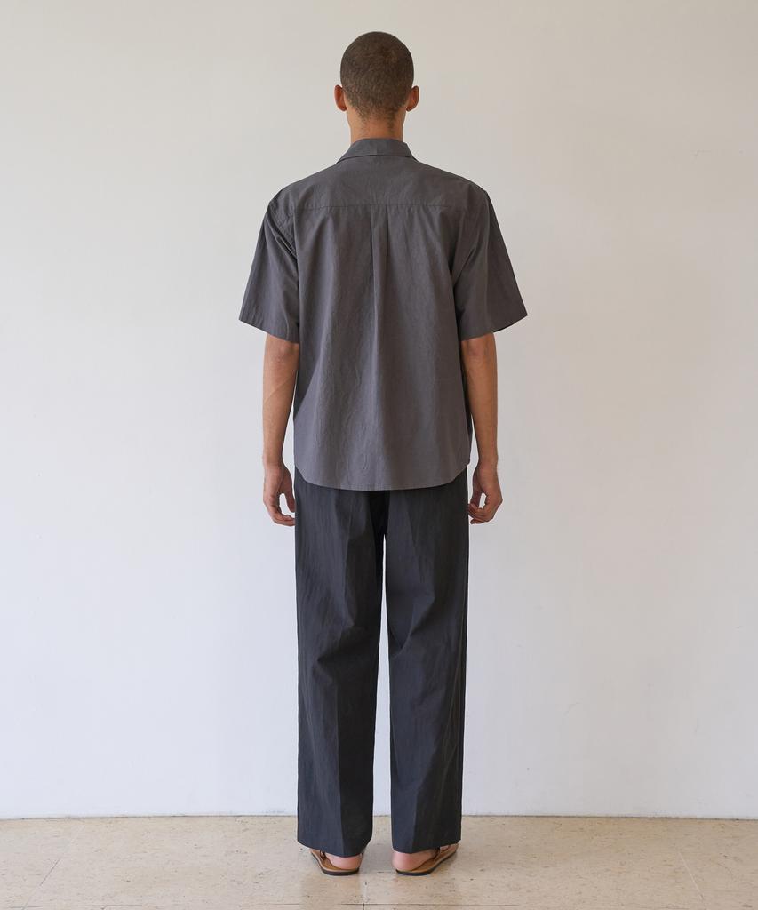 TRIP LE SENS Washed Utility Half Shirt_Charcoal