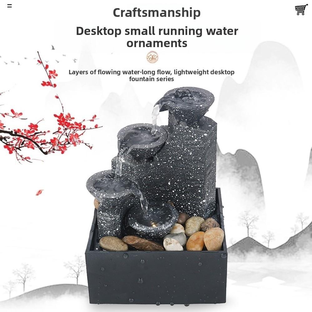 Battery/Plugged in Water Fountain Circulating Water Flow Waterfall Decoration  Living Room