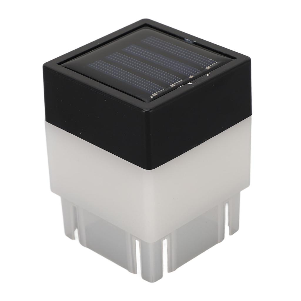 Post Cap Light Solar Powered LED Warm Yellow Lighting Fence Post Cap Light for Garden Patio