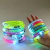 Acrylic LED Halloween Bracelet Acrylic Glowing Wristband for Concert Party Festival Event Supporter Night Halloween Decorations