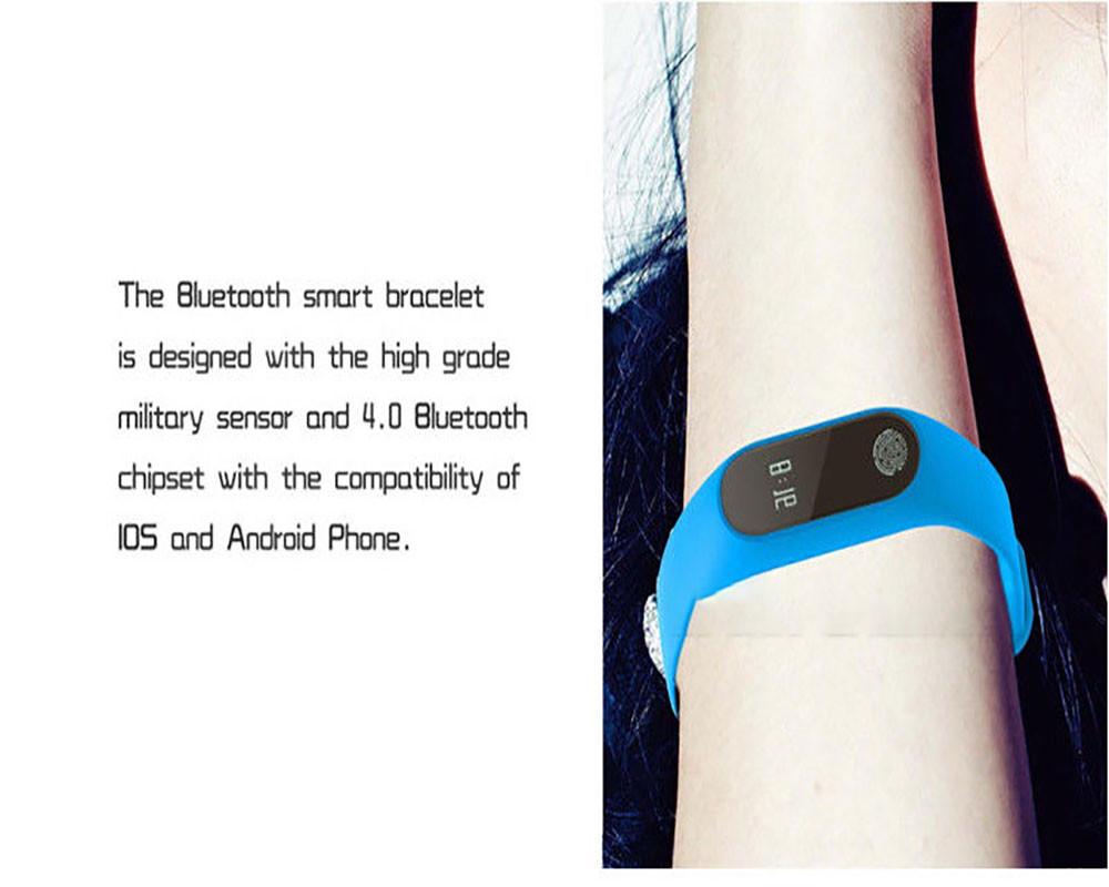 Стильный ремешок для браслета 2 Bluetooth Smart Watch с монитором сердечного ритма и водонепроницаемым дизайном IP67