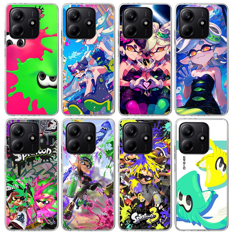Game S-Splatoons Phone Case For Xiaomi Redmi Note 10 11 12 13 14 15 Pro Plus 11S 12S 14S 11T 11E 10S Soft TPU Back Cover Redmi N