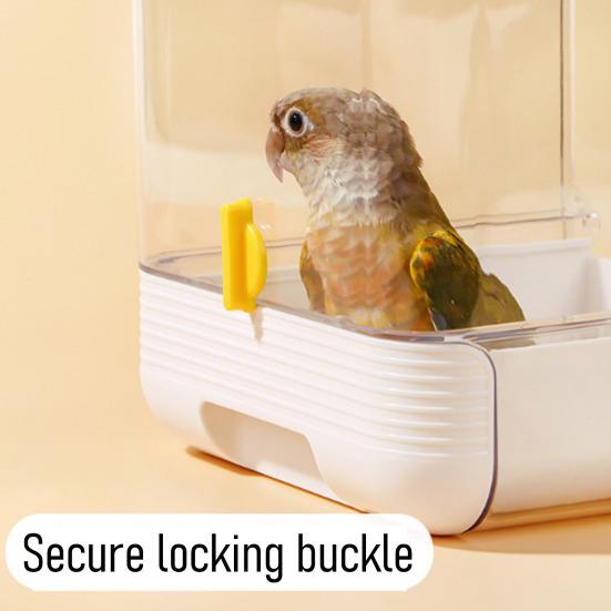 Кормушка-клетка для птиц без беспорядка 2 в 1 Прозрачная купалка для попугайчиков с нижним ящиком Многофункциональная душевая кабина для волнистых попугайчиков Попугайчиков Маленьких Попугаев