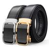 New Style of Men's Genuine Leather Belt Automatic Buckle Leather Belt Business Versatile Casual and Simple Middle Aged and Young Belt Men