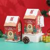 10Pcs Kraft Paper Christmas Gift Box Xmas Ornament Packaging Boxes New Candy Bags  New Year