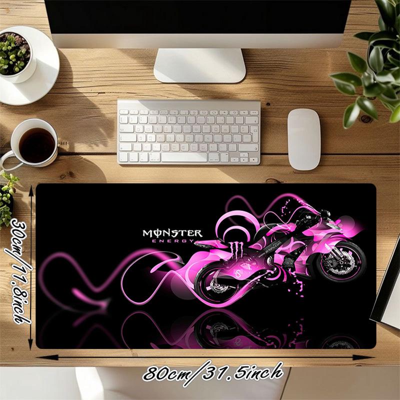 Pink Bike Xl Gaming Mouse Pad Nonslip Rubber Base Stitched Edge Waterproof Desk Mat For Pc Laptop Gamer Office Computer Accessories C929636