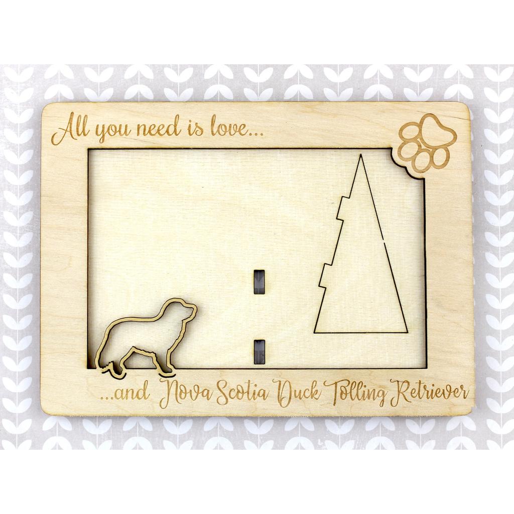 Nova Scotia Duck Tolling Retriever, Yarmouth Toller - Photo frame, engraved wooden frame, a lovely gadget for the dog lover by Art-Dog