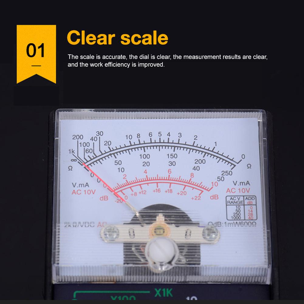 Mini Analog Multimeter Tool 110A AC Digital Multimeter Tester Portable Volt Multi Meter Car Battery Tester Circuit Tester