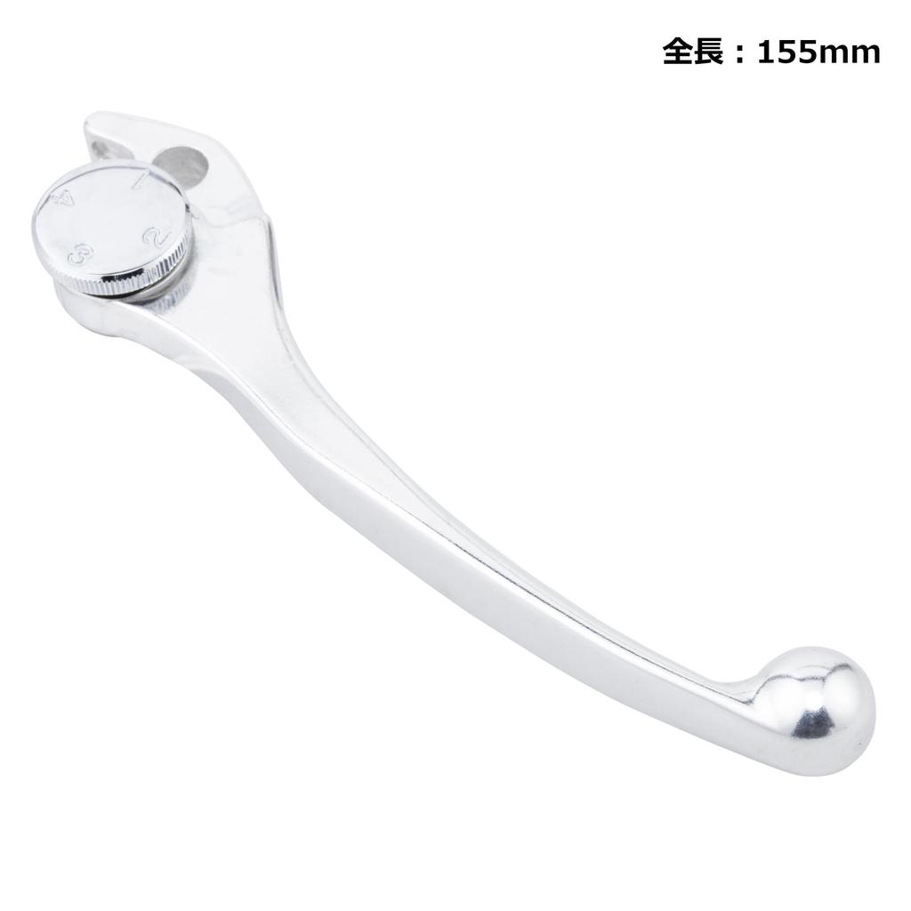 Kijima Motorcycle Parts Brake Lever Adjustable Universal Fit for Part Number (Right Lever) Type, Yamaha/Suzuki/Kawasaki, Silver, 202-308SR