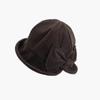 Cold Resistant Vintage Bucket Hat Slit Front Bow Bucket Hat New Women's Bucket Hat  Outdoor Wear
