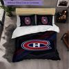 Montreal Canadiens Pattern Microfiber 3Pcs Bedding Set Decor Duvet Cover Set For Bedroom Home Use
