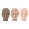 3 шт. Манекен для лица с наращиванием ресниц, съемные веки, модель для макияжа, темно-коричневый светлый