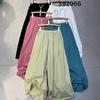 Summer 2023 Elastic High Waist Korean Style Plus Size Casual Wide Leg Pants for Women