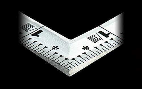 Shinwa Sokutei Curved Scale Silver 1 Shaku Back 30cm Scale with Red Numbers 10028