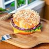 Soft PU Beef Burger Model Realistic Fake Bread Party Decoration Food Simulation Model  DIY Display
