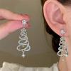Design Christmas Tree Earrings For Women, Eye-Catching Fashion And Festive Atmosphere Earrings, Shiny And Colorful Jewelry