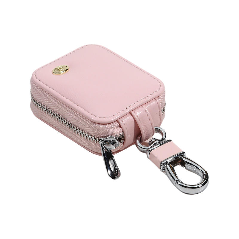 Compact Lightweight Travel Headphone Storage Case Women Men Wireless Earphones Earbud Protective Zipper Carrying Pouch with Keychain