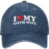 I Love My Goth Wife Hat for Women Baseball Cap Graphic Hats