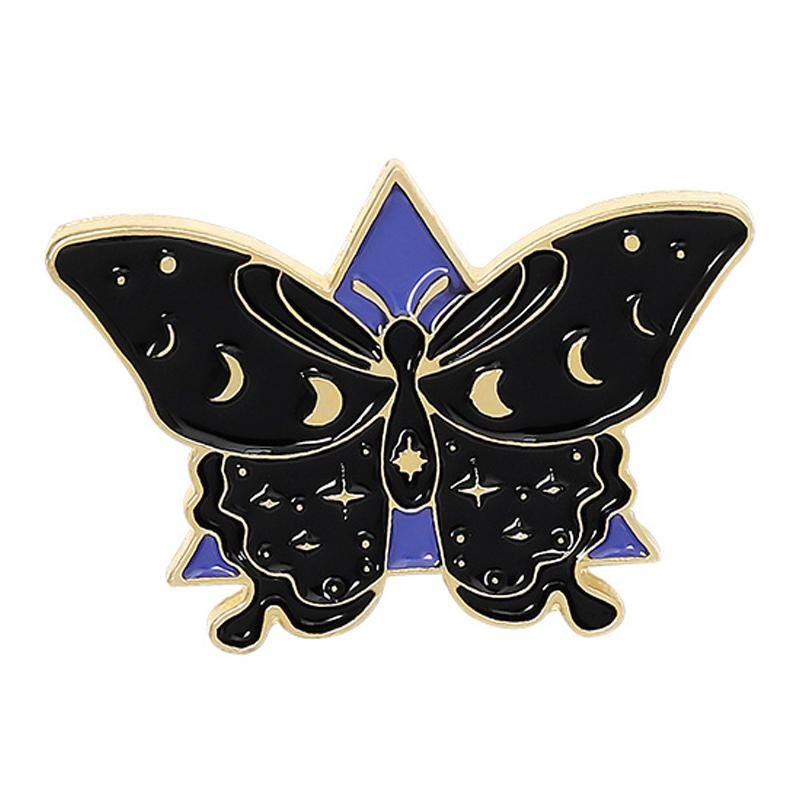 Cartoon Butterfly Collection Enamel Pins Colorful Butterfly Insect Moon Phases Moth Brooch Lapel Backpack Badge Jewelry Gifts