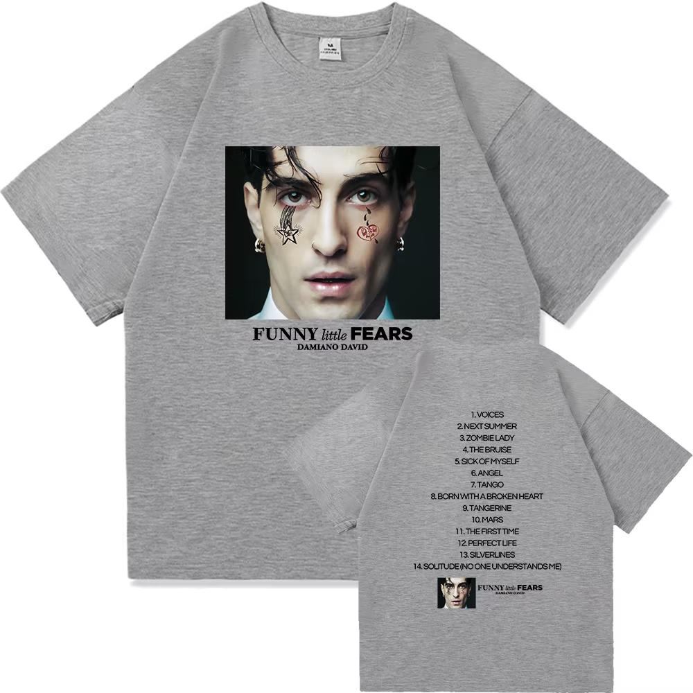 Damiano David Il Ballo Della Vita Tattootshirt Funny Little Fears UnisexUnisex Clothing Next Summer Clothes Cotton Tshirts Gifts