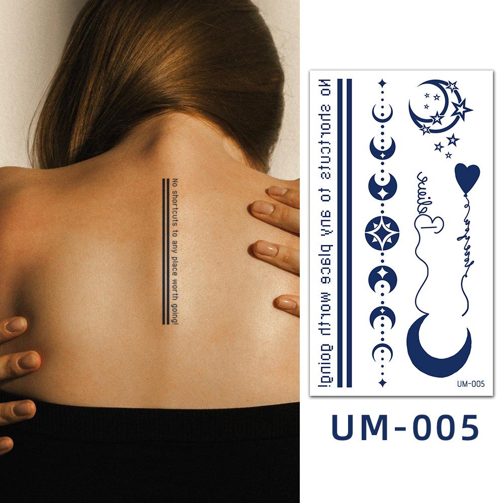 1 Sheets Waterproof Semi Permanent Long Lasting Fake Tattoos Women's Arm Fake Tattoos Herbal