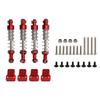 RC Damper Shocks, Set of 4, Durable Aluminum Alloy, Enhanced Shock Absorption for WPL C14, Easy Installation for RC Vehicles, C24, MN, D90 (Red)