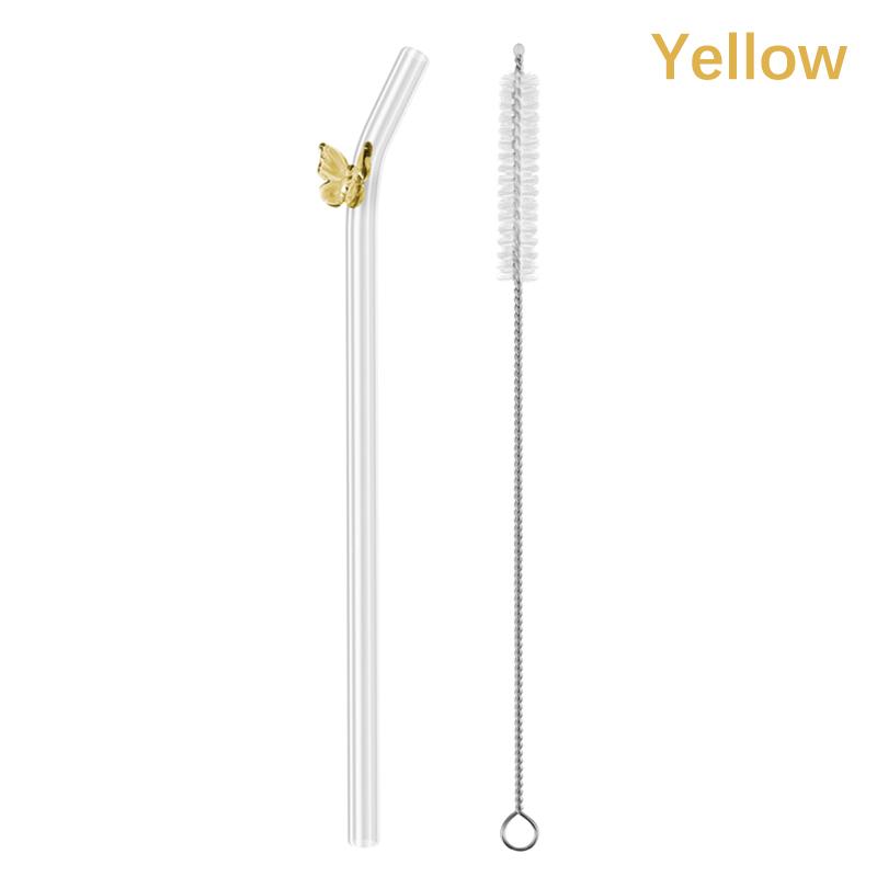 Набор стеклянных трубочек-бабочек, многоразовый барный инструмент для питья коктейлей и коктейлей