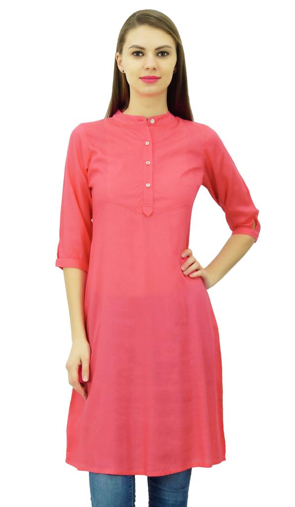 Phagun Womens Cotton Blend Indian Kurti Ethnic Kurta Casual Summer Tunic