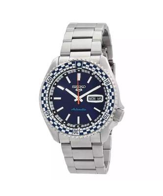 5 Sports SKX Series Checker Flag Special Edition Petrol Blue Dial Automatic SRPK65K1 100M Мужские часы