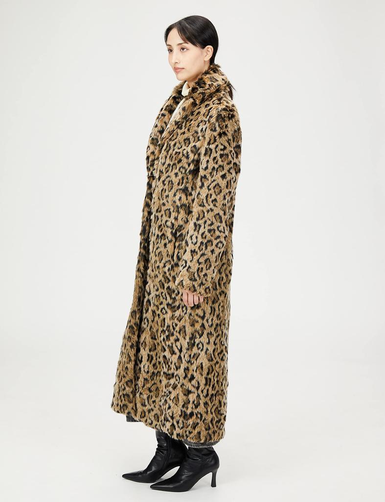 Double Standard Clothing Leopard Fur Size Sov. Coat, Women's, 36, 0307-510-223