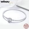 High Quality Real 925 Sterling Silver Forever Love Bracelet For Women Fit Wostu DIY Beads