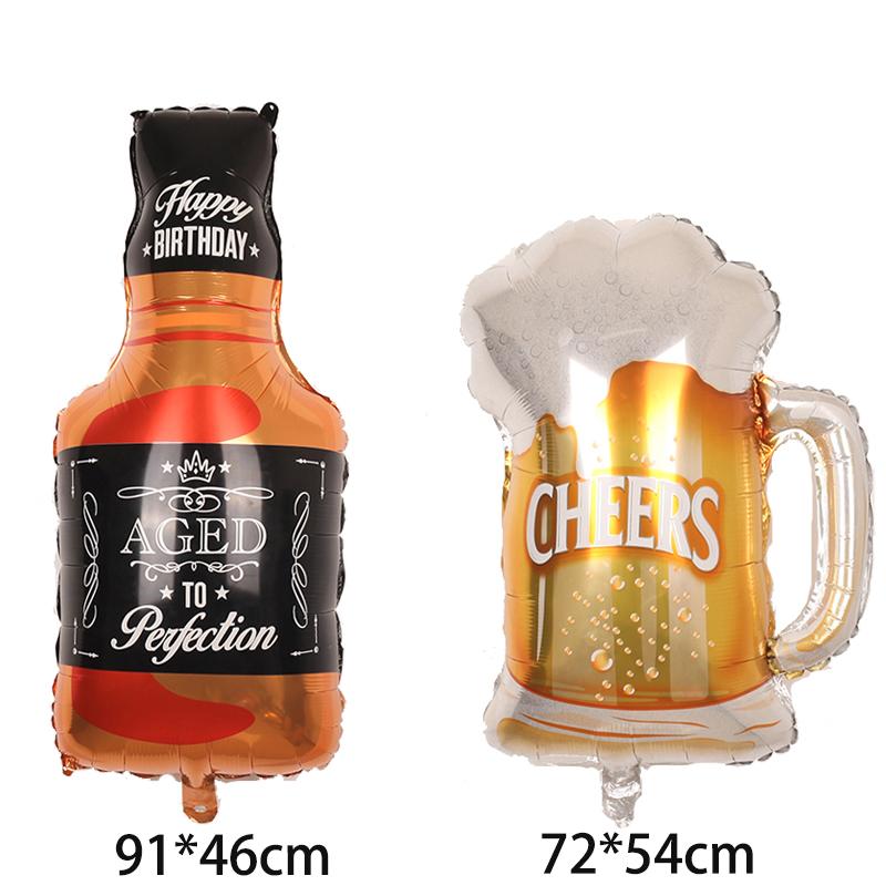 Бутылка виски Стеклянная форма Большой воздушный шар из алюминиевой пленки День рождения Свадебная вечеринка Украшение Тематическая сцена Креативные украшения Поставки Воздушный шар Бутылка вина