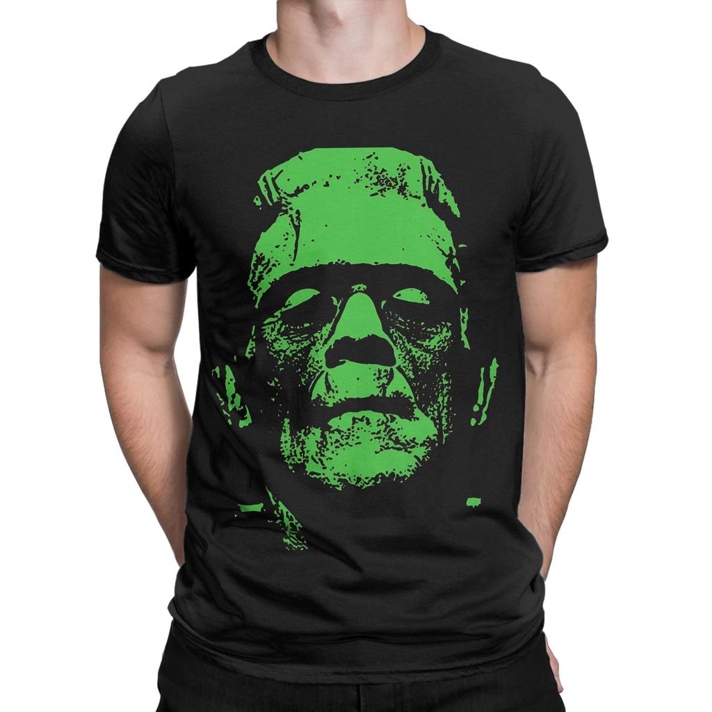 Monster Green Novelty 100 Cotton TShirt Frankenstein Tees Tops For Unisex