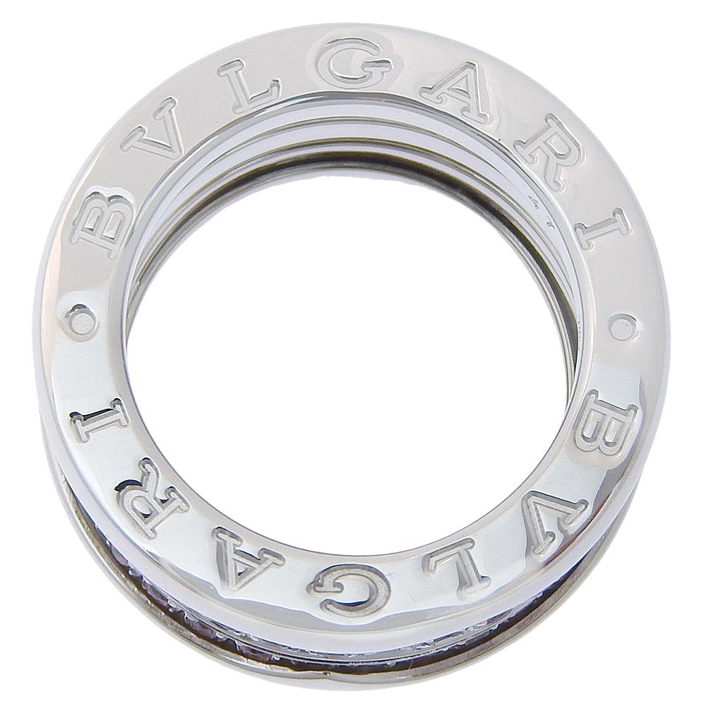 Bvlgari Кольцо B-Zero1 Be zero one 4 полосы розовое K18 белое золото/гранат #3.9(Наш размер) 12,6 г Женское Б/У