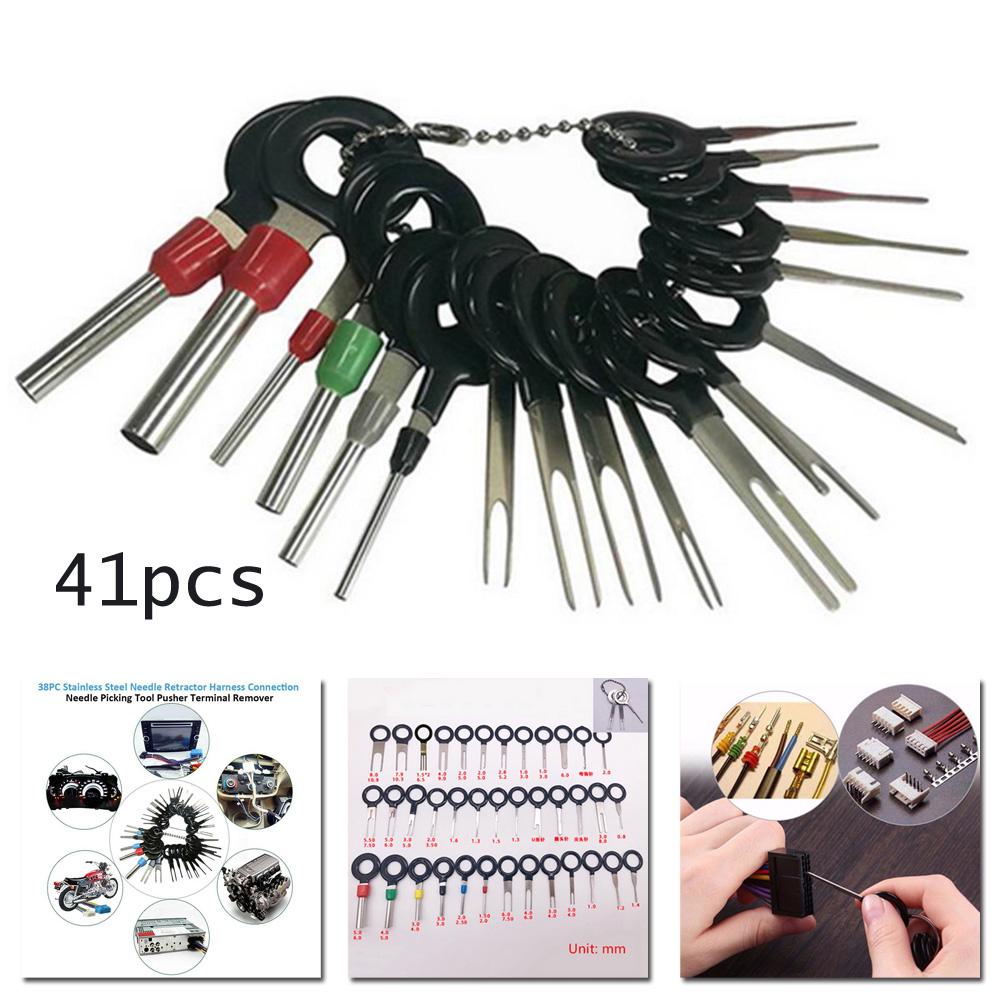 Инструмент для снятия клемм, комплект для извлечения штифтов автомобильного аудио, ремонт проводов, обжимной разъем