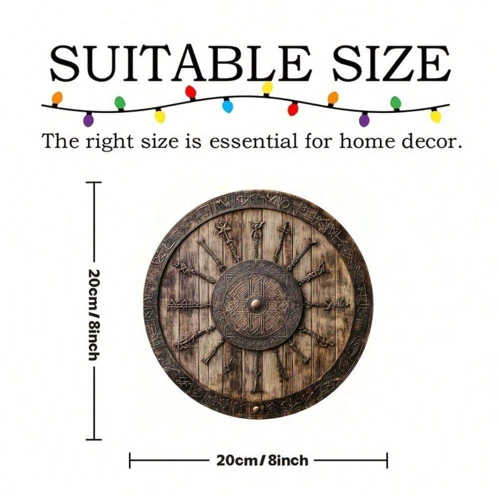 Vintage Nautical Compass Rose Aluminum Wall Art Sign 8x8 Inch Round Metal Decor