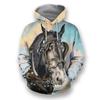 Popular Animal 3D Printing Sweatshirt Colored Horse Men's and Women's Hoodie Brand Design Harajuku Pullover Autumn and Winte