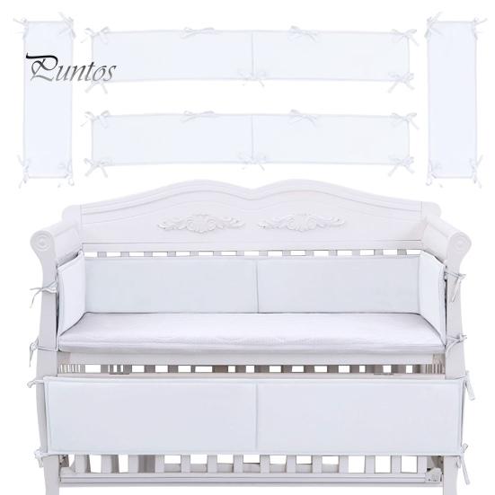 4Pcs/Set Crib Rail Covers Protect Your Baby's Crib Prevent Collisions Solid Color Heightened Crib Rail Covers