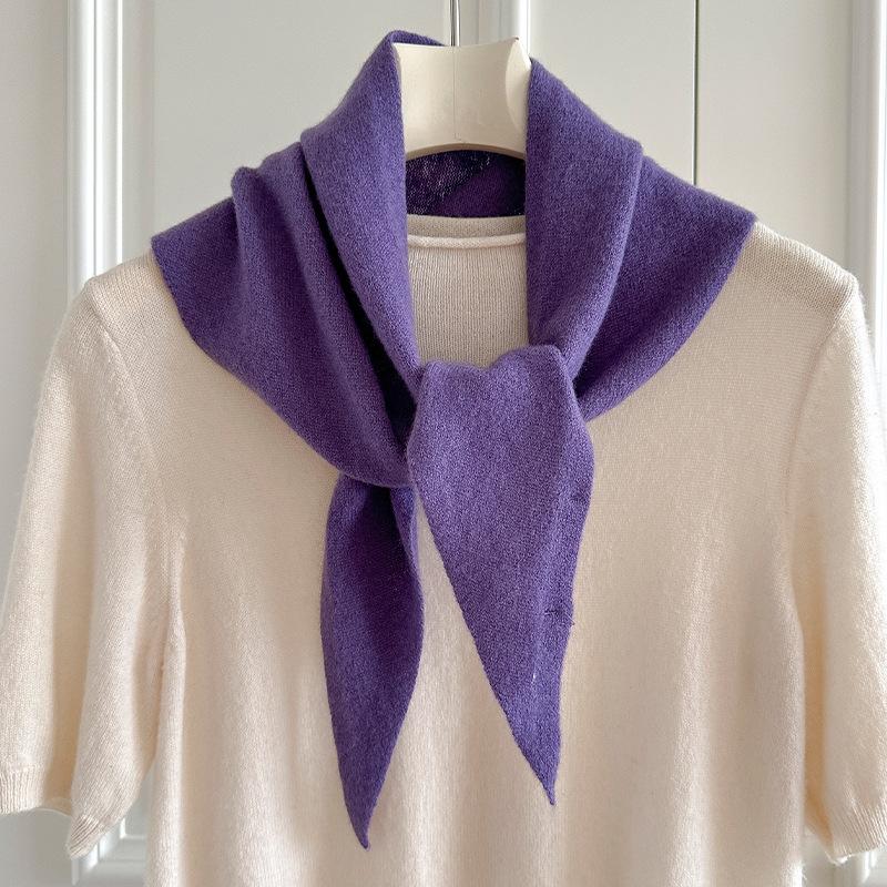 Knitted Scarf Women 100% Wool Winter Warm Scarves Solid Headband Design Thickened Shawl Soft Cashmere Pashmina Neck NEW